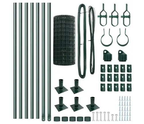 Euro Fence Ar 7 Flanged Postiem 0.6X10 M Cinkota Tērauda Vidaxl