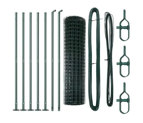 Eiro Žogs Ar 7 Flanged Postiem 1.2X10 M Cinkots Tērauds Vidaxl