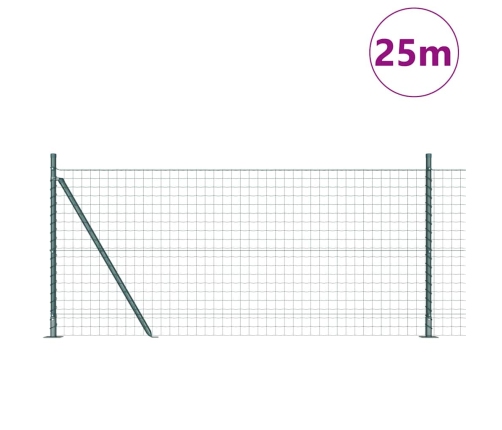 Eiropas Žogs Ar 13 Flangētajiem Stabiem 0.8X25 M Cinkots Tērauds Vidaxl