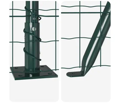 Tvora Su Stulpais Žalia 0.8 X 25 M Plienas