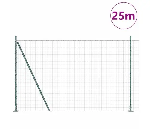 Tvora Su Stulpais Žalia 1.2 X 25 M Plienas