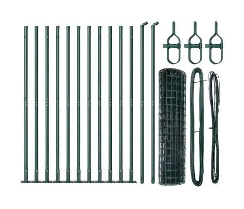 Tvora Su Stulpais Žalia 1 X 25 M Plienas Ir Pvc