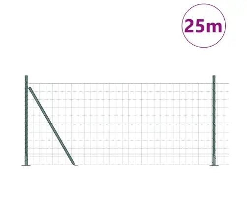 Tvora Su Stulpais Žalia 1 X 25 M Plienas Ir Pvc