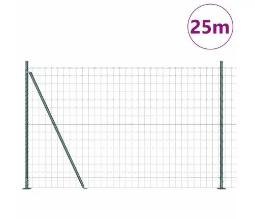 Tvora Su Stulpais Žalia 1,2 X 25 M Plienas Ir Pvc