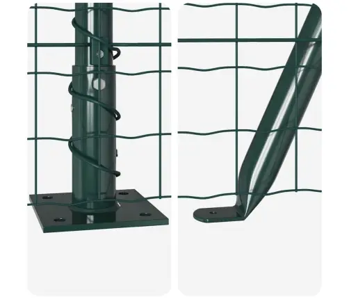 Tvora Su Stulpais Žalia 0.4 X 50 M Plienas