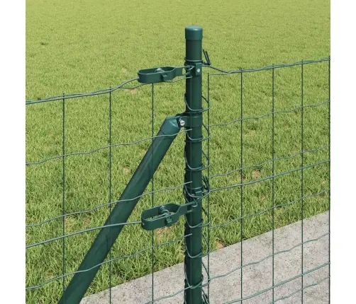 Eiropas Žogs Ar 13 Flangētiem Stabiem 0.4X50 M Cinkota Tērauda Vidaxl