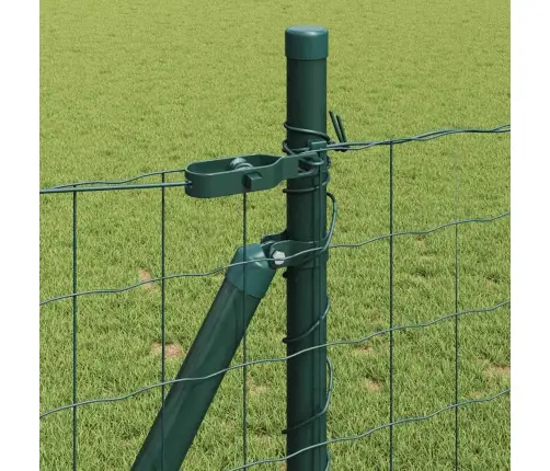 Eiropas Žogs Ar 13 Flangētiem Stabiem 0.8X25 M Cinkota Tērauda Vidaxl