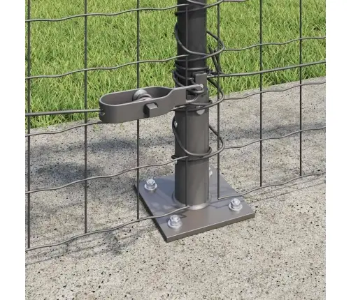 Euro Žogs Ar 7 Flangētiem Stabiem 1X10 M Galvanizēts Tērauds Vidaxl