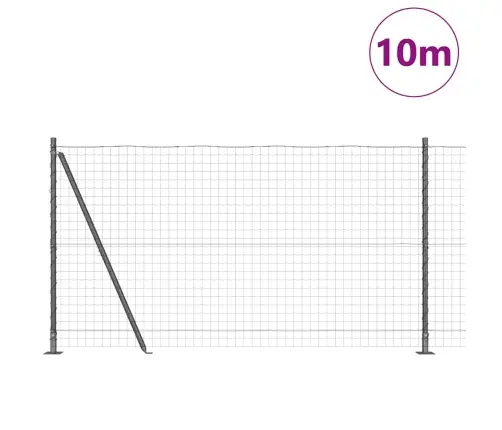 Tvora Su Stulpais Pilka 1,2 X 10 M Plienas Ir Pvc