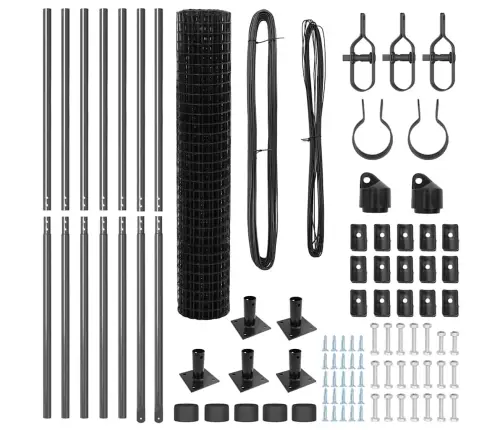 Tvora Su Stulpais Pilka 1.4 X 10 M Plienas