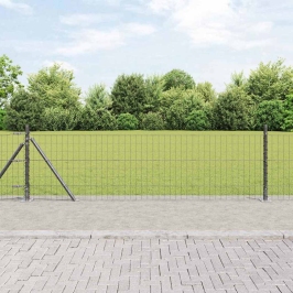 Žogs Ar Stabiem. Pelēka 0.4 X 10 M Tērauds Vidaxl