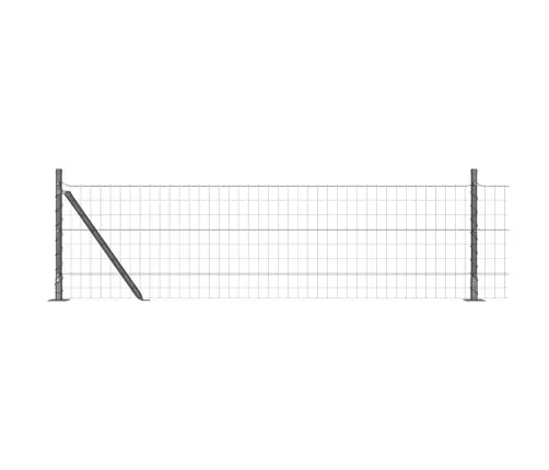 Tvora Su Stulpais Pilka 0.4 X 10 M Plienas
