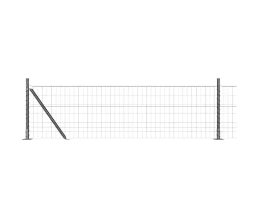 Tvora Su Stulpais Pilka 0.4 X 10 M Plienas