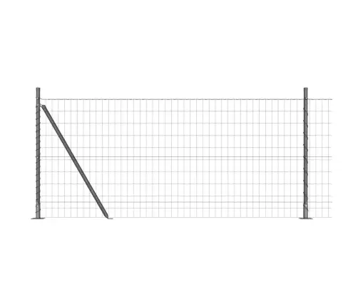 Tvora Su Stulpais Pilka 0.8 X 10 M Plienas