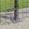 Eiro Žogs Ar 7 Flangētām Stabiem 1X10 M Cinkots Tērauds Vidaxl