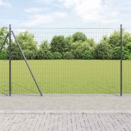 Žogs Ar Stabiem. Pelēka 1.4 X 10 M Tērauds Vidaxl