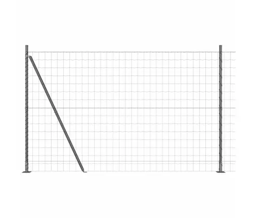 Eiro Žogs Ar 7 Flangētām Kolonnām 1.4X10 M Cinkots Tērauds Vidaxl