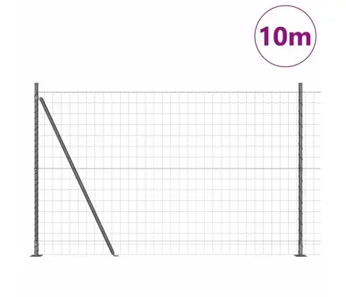 Euro Žogs Ar 7 Flanged Stabiem 1.5X10 M Cinkota Tērauda Vidaxl