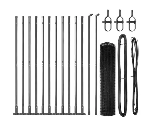 Tvora Su Stulpais Pilka 1.2 X 25 M Plienas