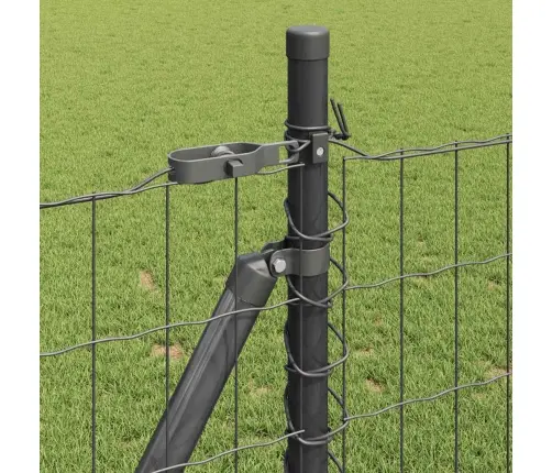 Tvora Su Stulpais Pilka 0,8 X 25 M Plienas Ir Pvc