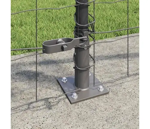 Eiro Žogs 2 Komplekts Pelēks Betona Pamats, Metāla Stabi 25 X 1 M Vidaxl