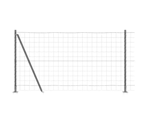 Eiro Žogs Ar 13 Flangētiem Stabiem 1.2X25 M Cinkots Tērauds Vidaxl