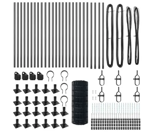 Tvora Su Stulpais Pilka 0,6 X 50 M Plienas Ir Pvc