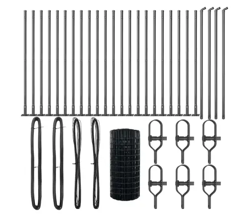 Tvora Su Stulpais Pilka 0.6 X 50 M Plienas