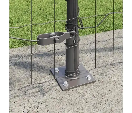 Eiropas Žogs 2 Gabali Pelēks Metāls 25 X 1 M Eiropas Žogs Vidaxl