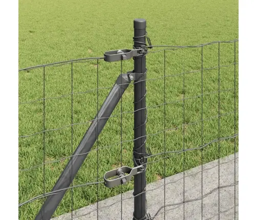 Eiro Žogs Ar 13 Flanging Postām 0.4X50 M Cinkota Tērauda Vidaxl