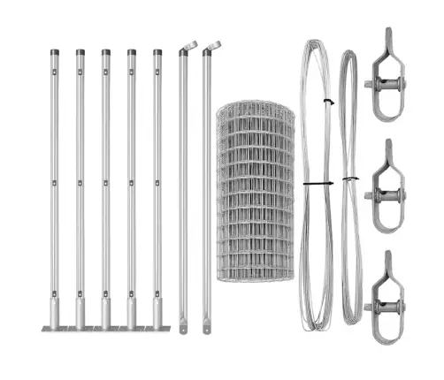 Tvora Su Stulpais Sidabro 0,4 X 10 M Plienas
