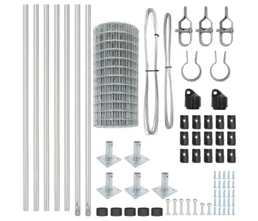 Tvora Su Stulpais Sidabro 0,4 X 10 M Plienas