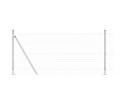 Aed Koos Postiga Hõbedane 1 X 10 M Teras