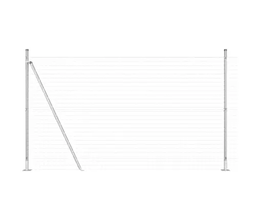 Euro Žogs Ar 7 Flangingām Kolonnām 1.5X10 M Cinkots Tērauds Vidaxl