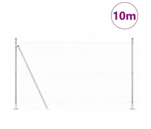 Euro Žogs Ar 7 Flangingām Kolonnām 1.5X10 M Cinkots Tērauds Vidaxl