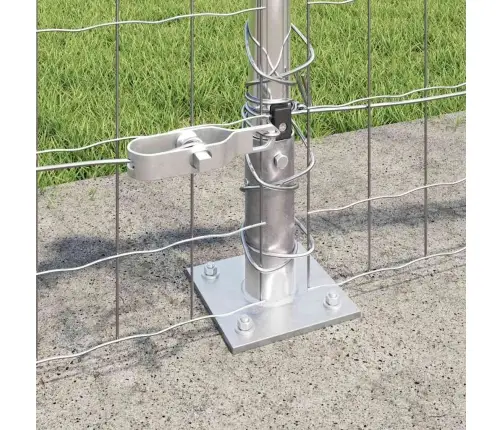 Eiropas Žogs Ar 7 Flangētiem Stabiem 0.4X10 M Cinkots Tērauds Vidaxl