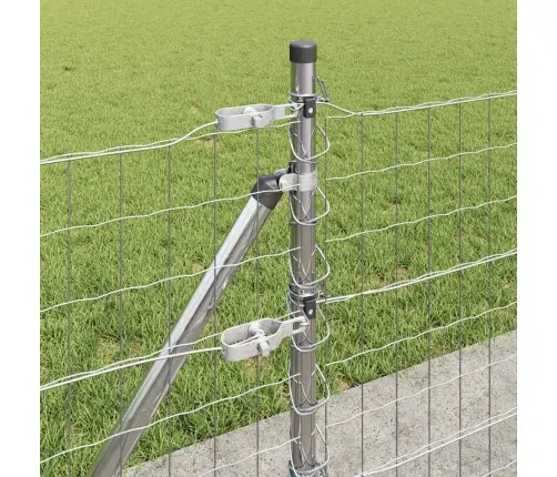 Eiropas Žogs Ar 7 Flangētiem Stabiem 0.4X10 M Cinkots Tērauds Vidaxl