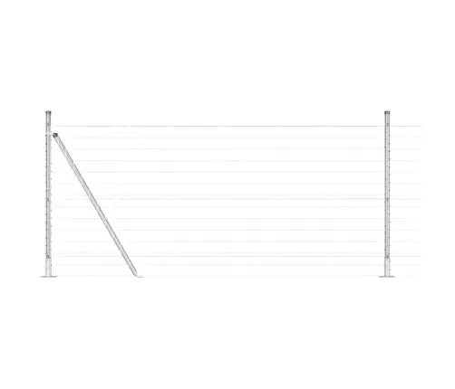 Tvora Su Stulpais Sidabro 0.8 X 10 M Plienas