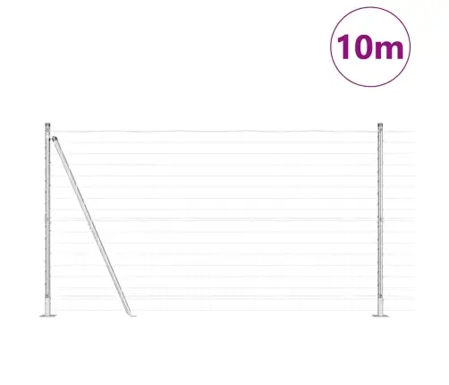 Aed Koos Postidega Hõbedane 1.2 X 10 M Teras