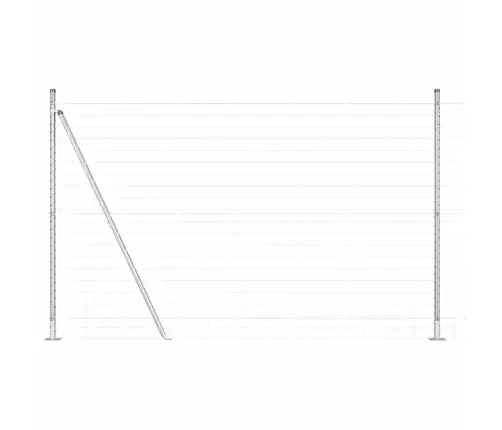 Eiro Žogs Ar 7 Flancētām Nūjiņām 1.4X10 M Cinkota Tērauda Vidaxl