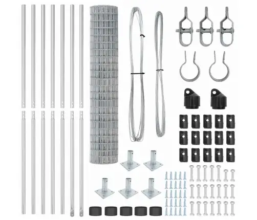 Tvora Su Stulpais Sidabro 1.5 X 10 M Plienas