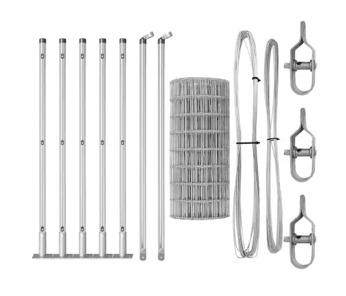 Tvora Su Stulpais Sidabro 0.6 X 10 M Plienas
