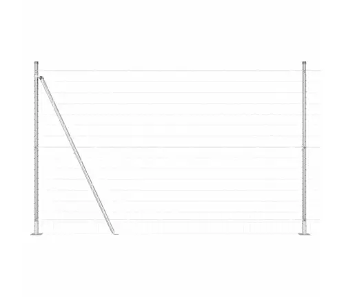 Aed Koos Postidega Hõbedane 1.4 X 10 M Teras