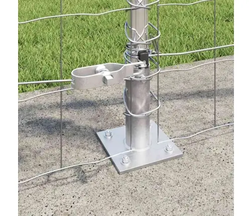 Eiro Žogs Ar 7 Flanged Postiem 1X10 M Cinkots Tērauds Vidaxl