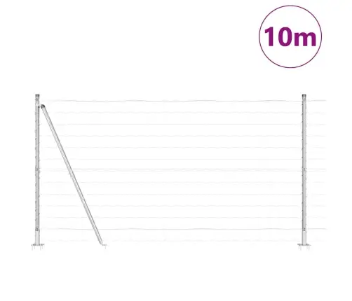 Aed Koos Postidega Hõbedane 1.2 X 10 M Teras Aed Koos Postidega Hõbedane 1.2 X 10 M Teras