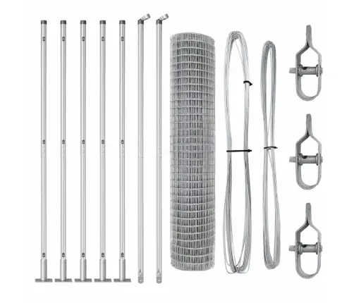 Eiro Žogs Ar 7 Flanged Stabiem 1.4X10 M Cinkota Tērauda Vidaxl