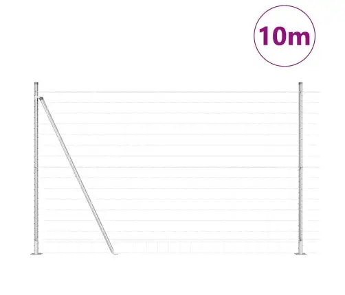 Eiropas Žogs Ar 7 Flanšu Stabiem 1.5X10 M Cinkots Tērauds Vidaxl
