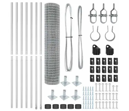 Eiropas Žogs Ar 7 Flangētiem Balstiem 1.6X10 M Cinkots Tērauds Vidaxl
