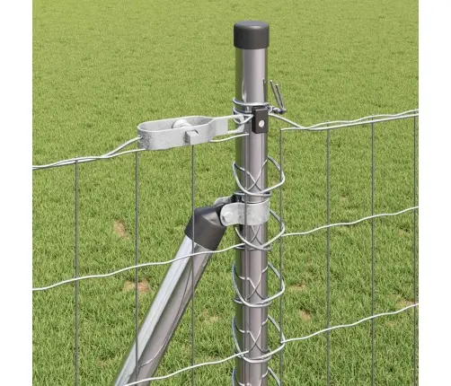 Euro Žogs Ar 13 Cinkotiem Stabiem 1X25 M Cinkota Tērauda Vidaxl