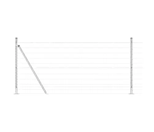 Euro Žogs Ar 13 Cinkotiem Stabiem 1X25 M Cinkota Tērauda Vidaxl
